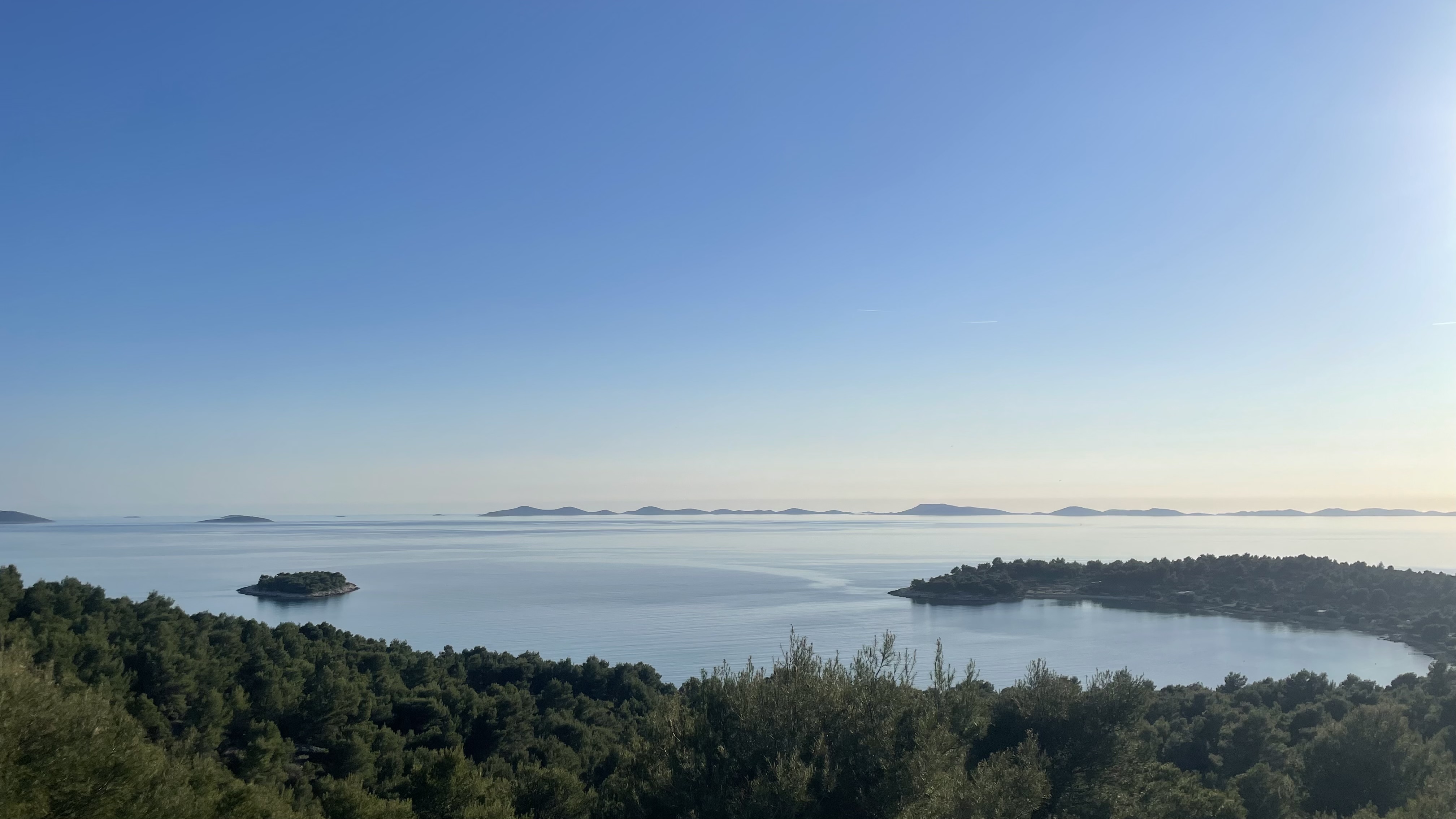 Kosirina beach from vantage point in Betina on Murter Croatia